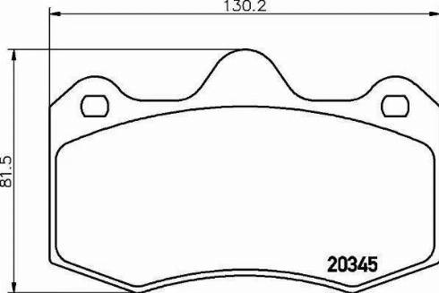 HELLA 8DB 355 020-381 - Brake Pad Set, disc brake autospares.lv