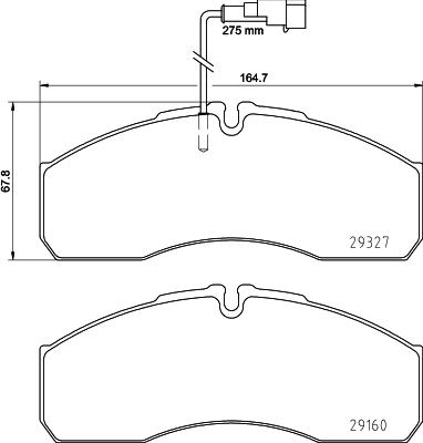 HELLA 8DB 355 020-711 - Brake Pad Set, disc brake autospares.lv