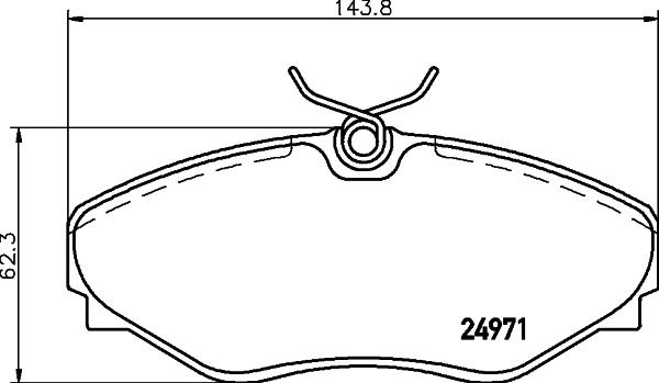 HELLA 8DB 355 020-731 - Brake Pad Set, disc brake autospares.lv