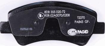 HELLA 8DB 355 020-721 - Brake Pad Set, disc brake autospares.lv