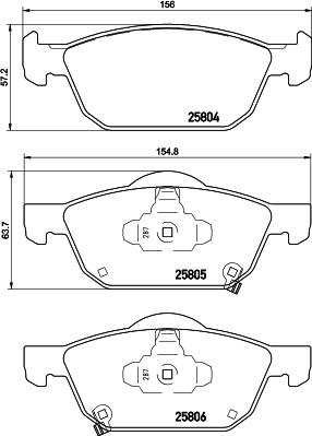 HELLA 8DB 355 021-431 - Brake Pad Set, disc brake autospares.lv