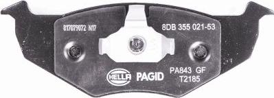 HELLA 8DB 355 021-531 - Brake Pad Set, disc brake autospares.lv