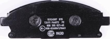 HELLA 8DB 355 021-651 - Brake Pad Set, disc brake autospares.lv