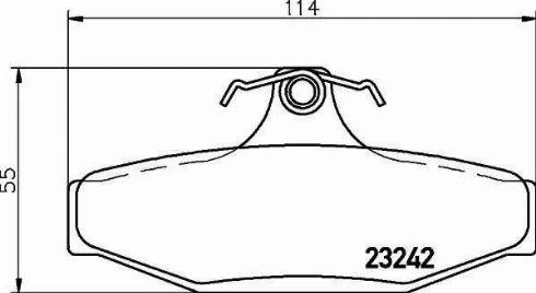 HELLA 8DB 355 021-021 - Brake Pad Set, disc brake autospares.lv