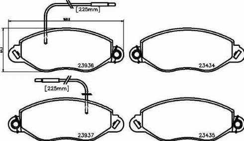 HELLA 8DB 355 021-841 - Brake Pad Set, disc brake autospares.lv