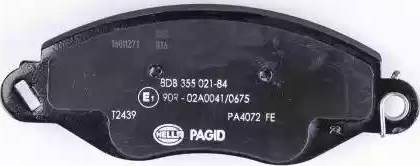HELLA 8DB 355 021-841 - Brake Pad Set, disc brake autospares.lv