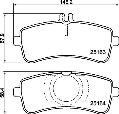 HELLA 8DB 355 021-371 - Brake Pad Set, disc brake autospares.lv