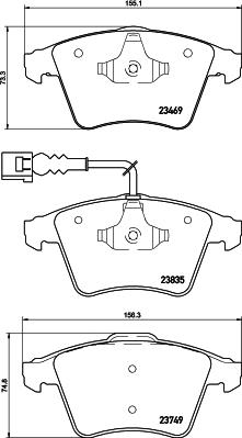 HELLA 8DB 355 021-221 - Brake Pad Set, disc brake autospares.lv