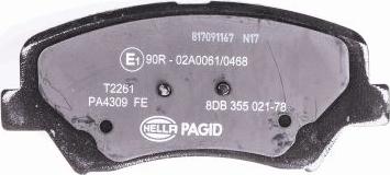 HELLA 8DB 355 021-781 - Brake Pad Set, disc brake autospares.lv