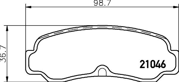 HELLA 8DB 355 028-961 - Brake Pad Set, disc brake autospares.lv