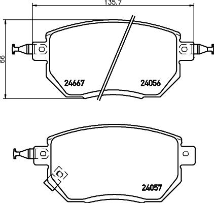 HELLA 8DB 355 028-231 - Brake Pad Set, disc brake autospares.lv