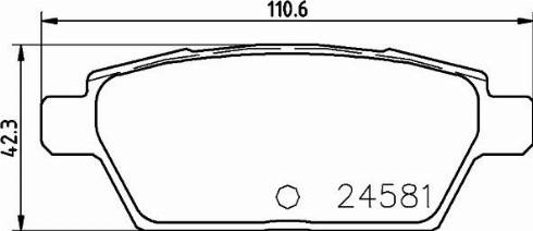 HELLA 8DB 355 023-971 - Brake Pad Set, disc brake autospares.lv