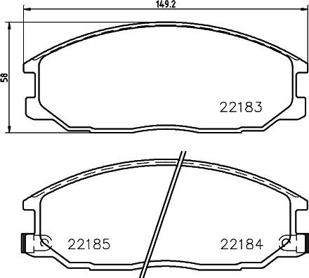 HELLA 8DB 355 023-281 - Brake Pad Set, disc brake autospares.lv