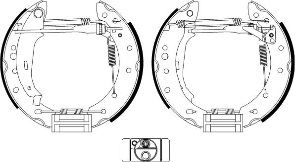 HELLA 8DB 355 022-901 - Brake Shoe Set autospares.lv