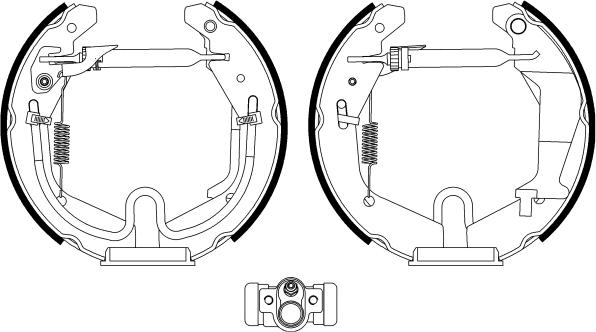 HELLA 8DB 355 022-981 - Brake Shoe Set autospares.lv