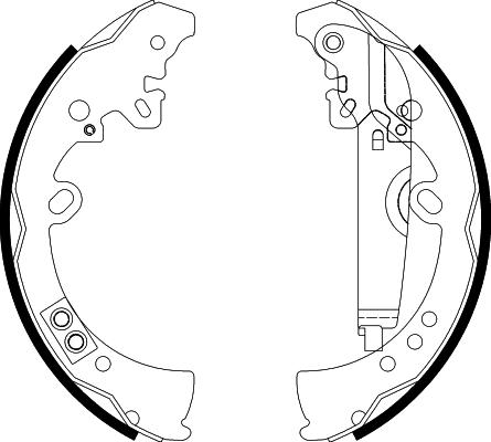 HELLA 8DB 355 022-591 - Brake Shoe Set autospares.lv