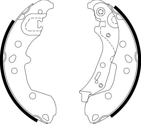 HELLA 8DB 355 022-881 - Brake Shoe Set autospares.lv