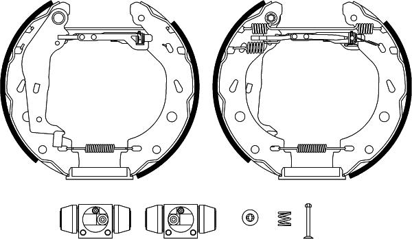 HELLA 8DB 355 022-351 - Brake Shoe Set autospares.lv