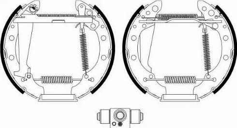 HELLA 8DB 355 022-701 - Brake Shoe Set autospares.lv