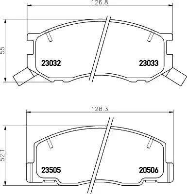 HELLA 8DB 355 009-481 - Brake Pad Set, disc brake autospares.lv