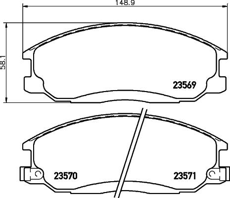 HELLA 8DB 355 027-691 - Brake Pad Set, disc brake autospares.lv