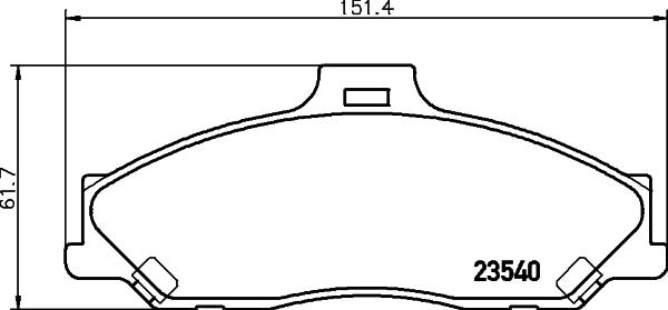 HELLA 8DB 355 027-651 - Brake Pad Set, disc brake autospares.lv