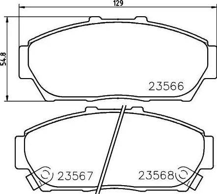 HELLA 8DB 355 009-981 - Brake Pad Set, disc brake autospares.lv