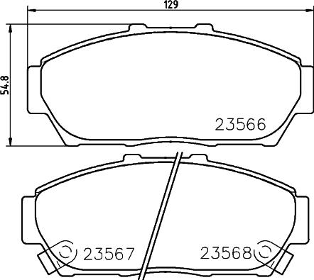 HELLA 8DB 355 027-681 - Brake Pad Set, disc brake autospares.lv