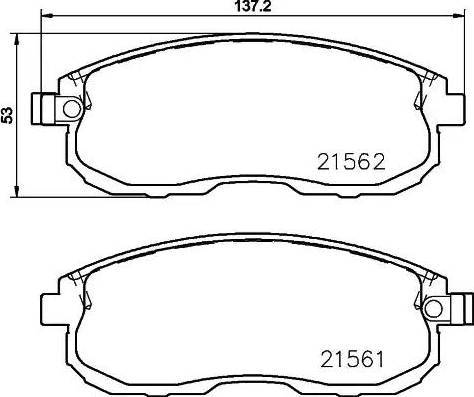 HELLA 8DB 355 023-201 - Brake Pad Set, disc brake autospares.lv