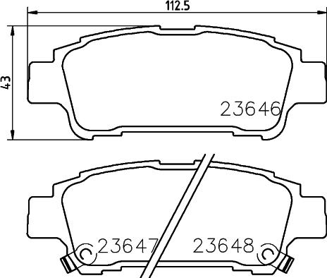 HELLA 8DB 355 027-781 - Brake Pad Set, disc brake autospares.lv