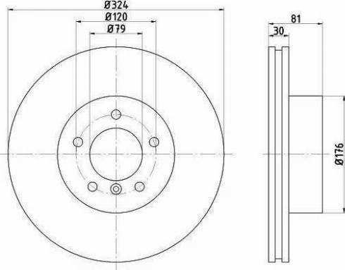 HELLA 8DD 355 121-121 - Brake Disc autospares.lv