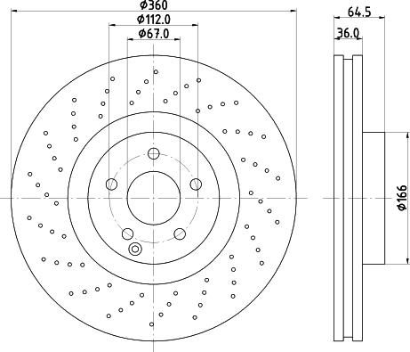 HELLA 8DD 355 109-492 - Brake Disc autospares.lv