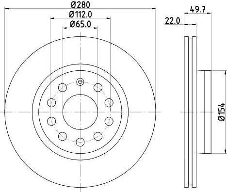 HELLA 8DD 355 109-551 - Brake Disc autospares.lv