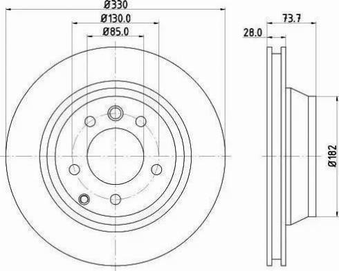 HELLA 8DD 355 121-111 - Brake Disc autospares.lv