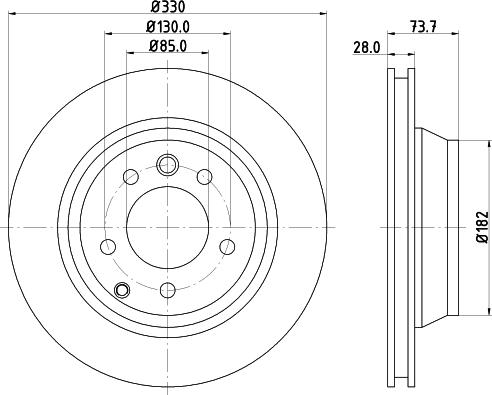 HELLA 8DD 355 109-821 - Brake Disc autospares.lv