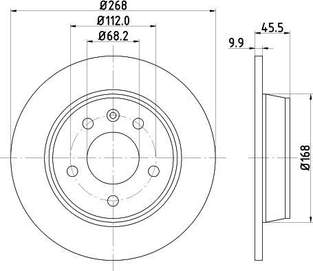 HELLA 8DD 355 104-501 - Brake Disc autospares.lv