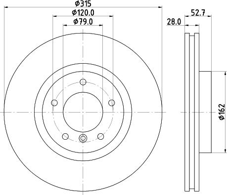 HELLA 8DD 355 104-092 - Brake Disc autospares.lv