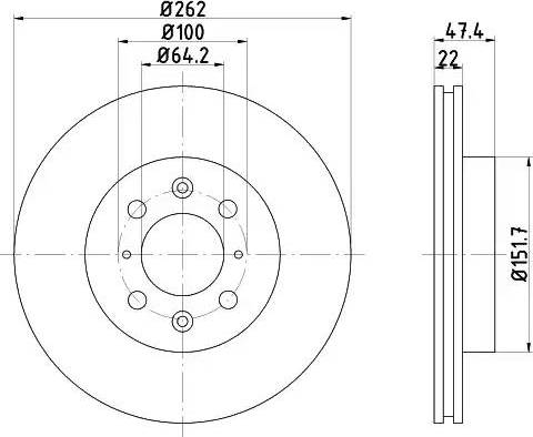 HELLA 8DD 355 104-041 - Brake Disc autospares.lv