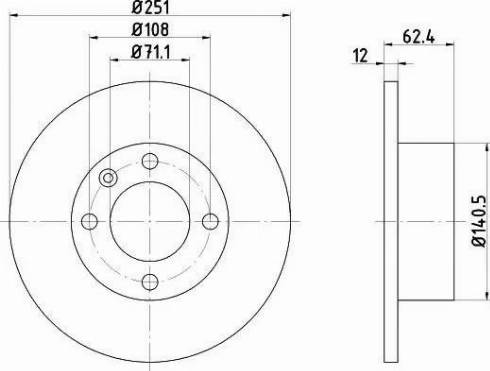 HELLA 8DD 355 104-831 - Brake Disc autospares.lv