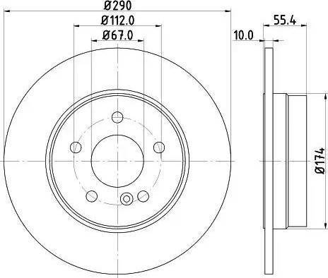 HELLA 8DD 355 121-991 - Brake Disc autospares.lv