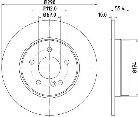 HELLA 8DD 355 124-811 - Brake Disc autospares.lv