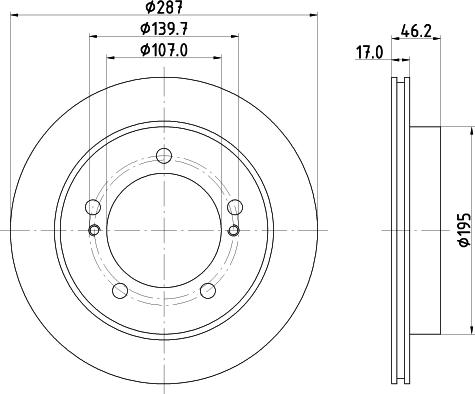 HELLA 8DD 355 104-771 - Brake Disc autospares.lv