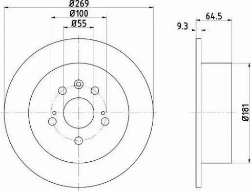 HELLA 8DD 355 105-901 - Brake Disc autospares.lv