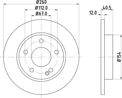 HELLA 8DD 355 105-971 - Brake Disc autospares.lv