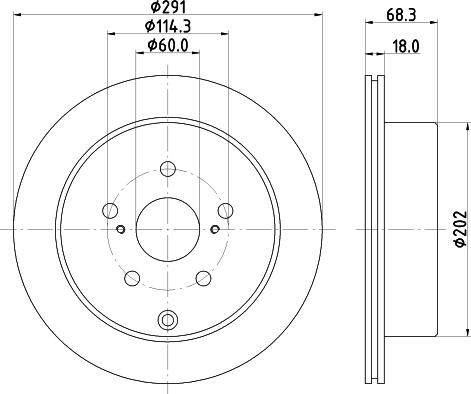 HELLA 8DD 355 105-421 - Brake Disc autospares.lv