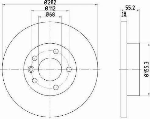 HELLA 8DD 355 105-571 - Brake Disc autospares.lv