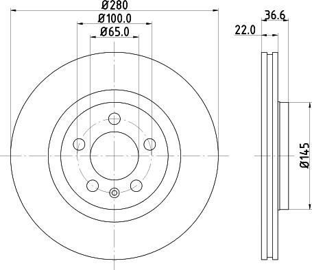 HELLA 8DD 355 105-382 - Brake Disc autospares.lv