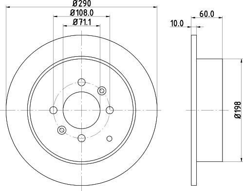 HELLA 8DD 355 105-231 - Brake Disc autospares.lv