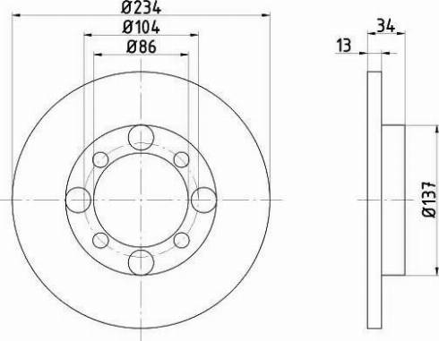 HELLA 8DD 355 105-781 - Brake Disc autospares.lv