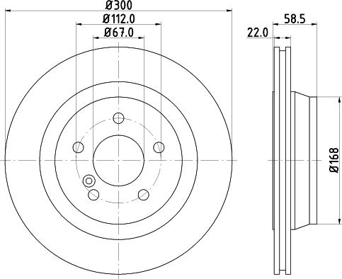 HELLA 8DD 355 106-912 - Brake Disc autospares.lv